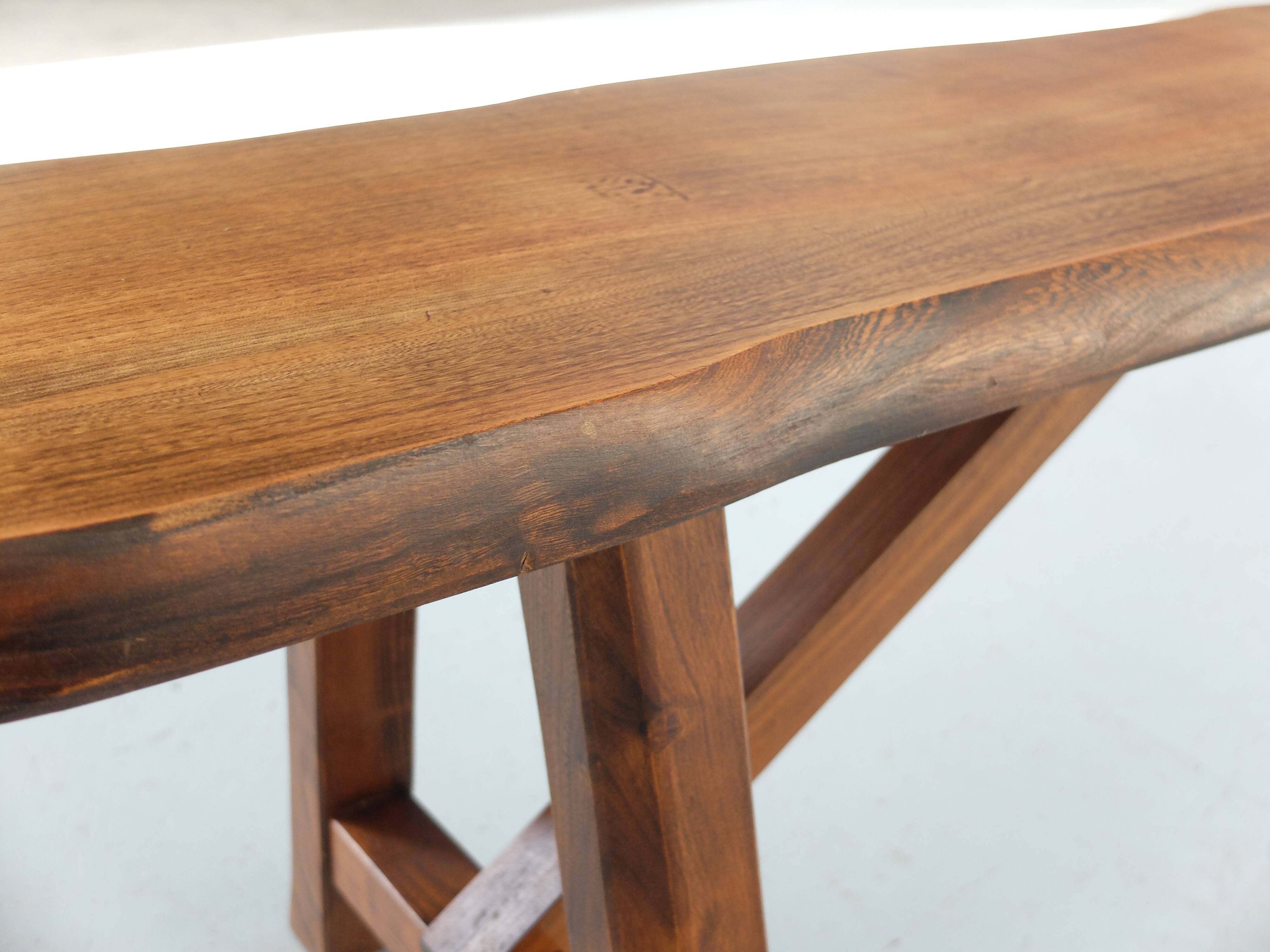 Massive oak bench published by Aranjou 1970