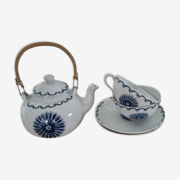 Ensemble théière tasses porcelaine Giraud