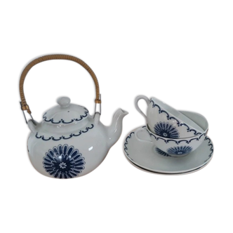 Ensemble théière tasses porcelaine Giraud