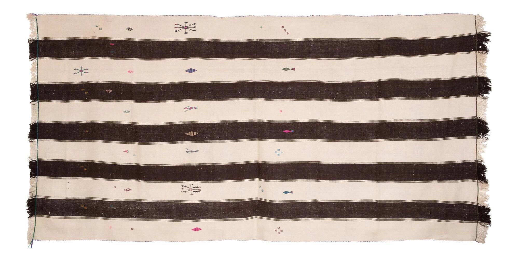 Kilim turc vintage tissé main 177x345 cm