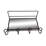 Cloakroom hooks mirror 40 years wrought iron