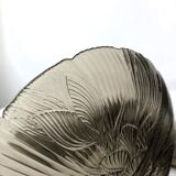 Lot 5 glass plates Arcoroc France smoked pattern flower crocus vintage CANTERBURY