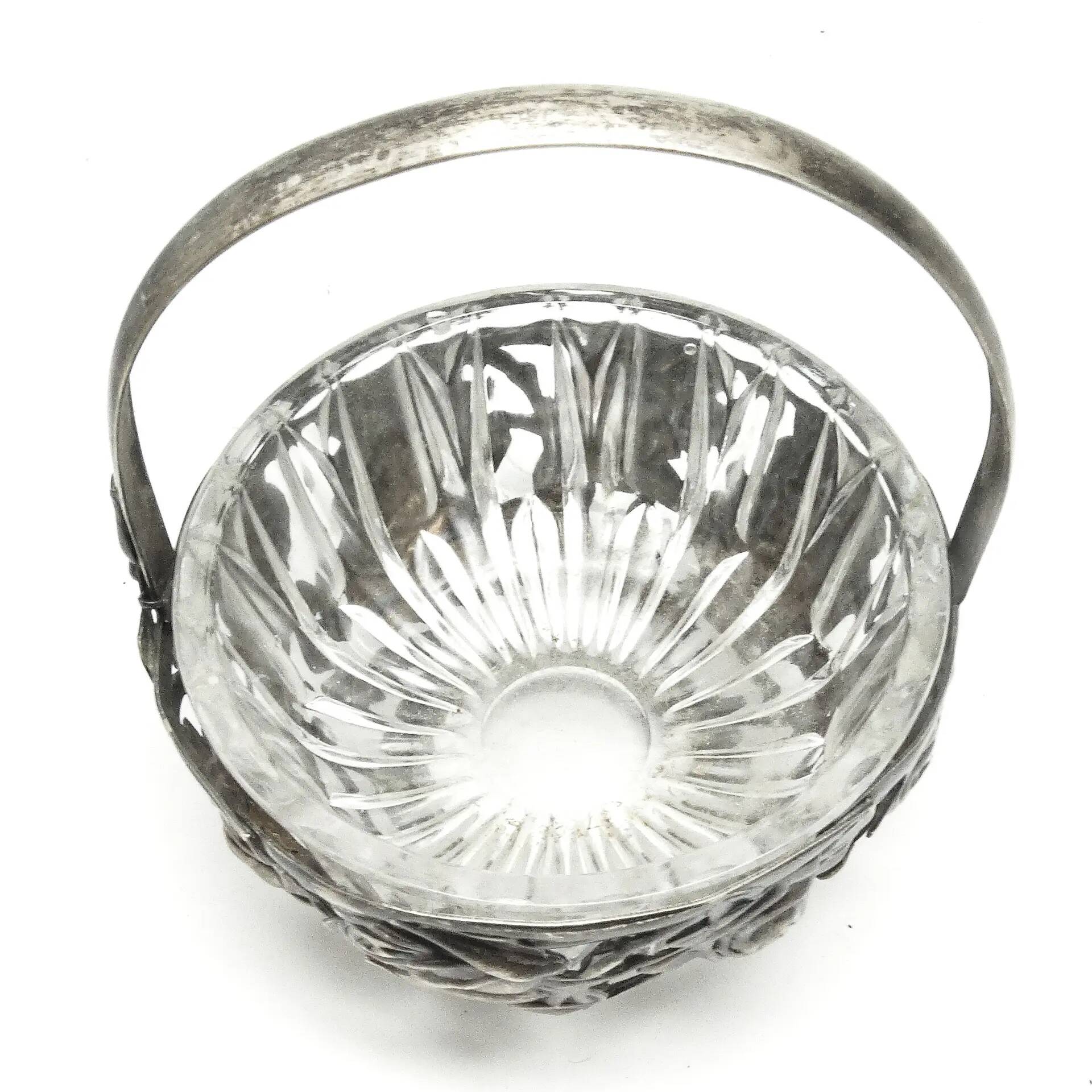 Sugar bowl, postmodernism, silver-plated brass, HEFRA, Poland, 1970s
