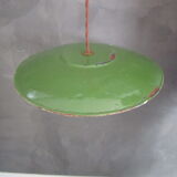 Old suspension in green enamelled sheet metal