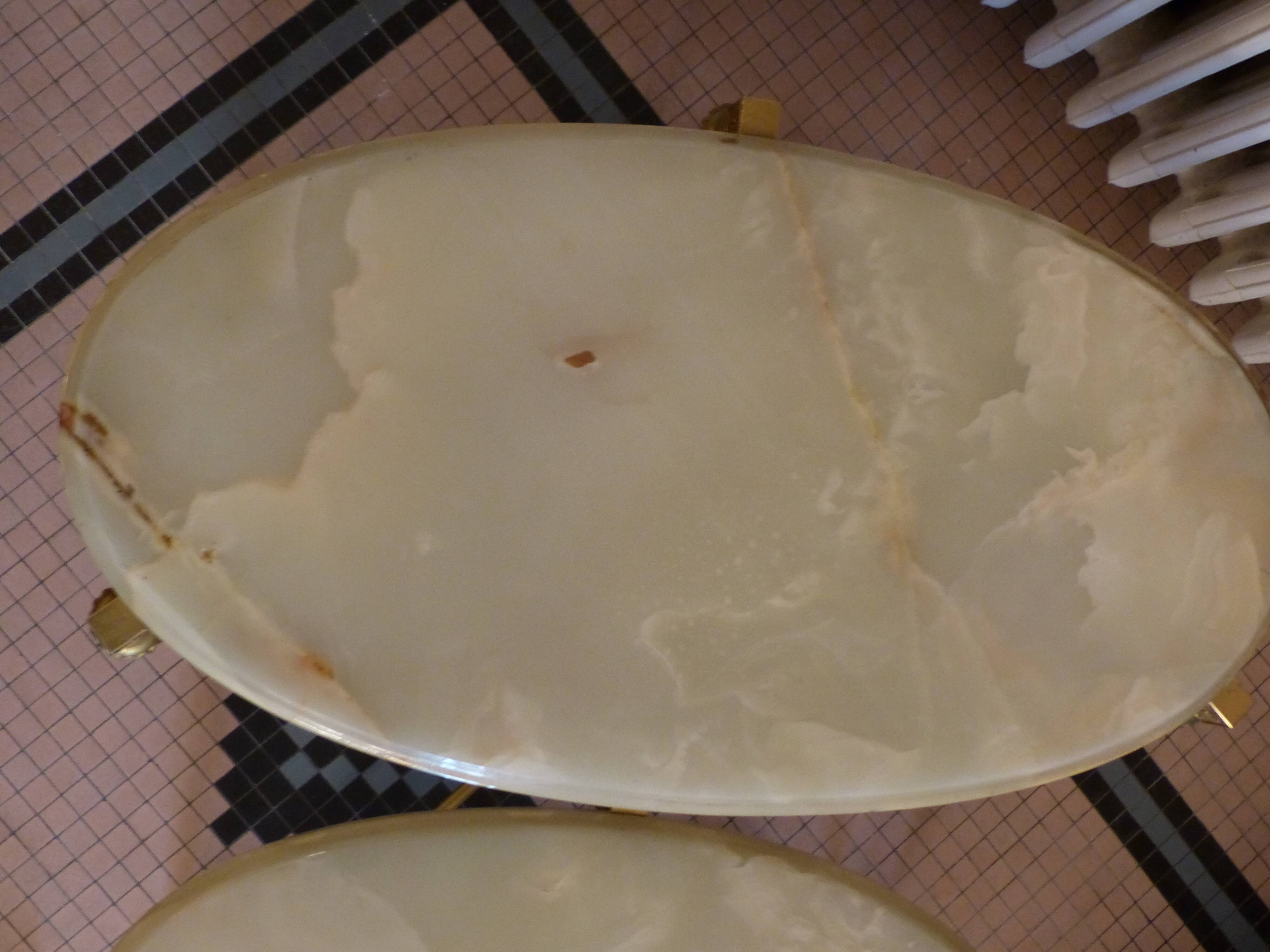 Marble and brass nesting tables