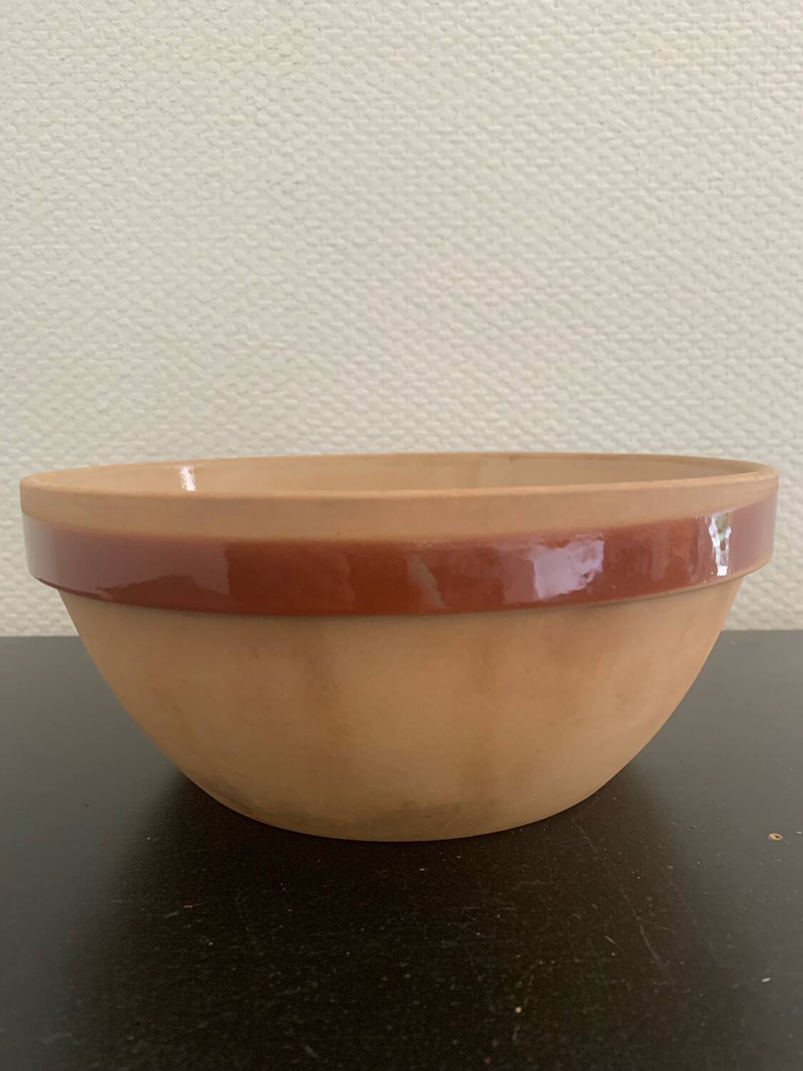 Stoneware salad bowl, Gien France