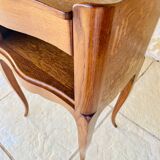 Pair of Louis XV style bedside tables in oak