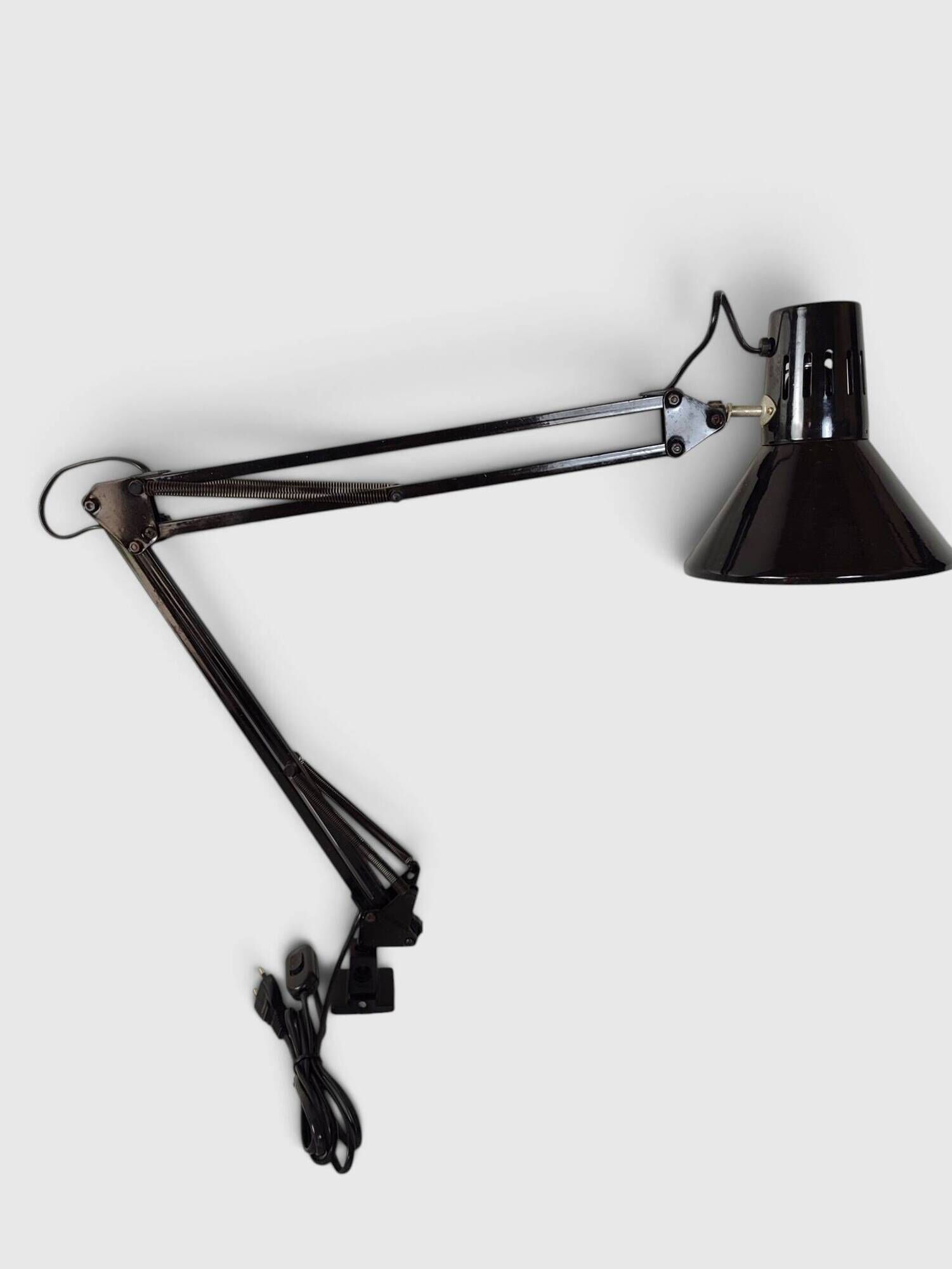 Black articulated architect lamp Mathias SA, industrial style – 1980s