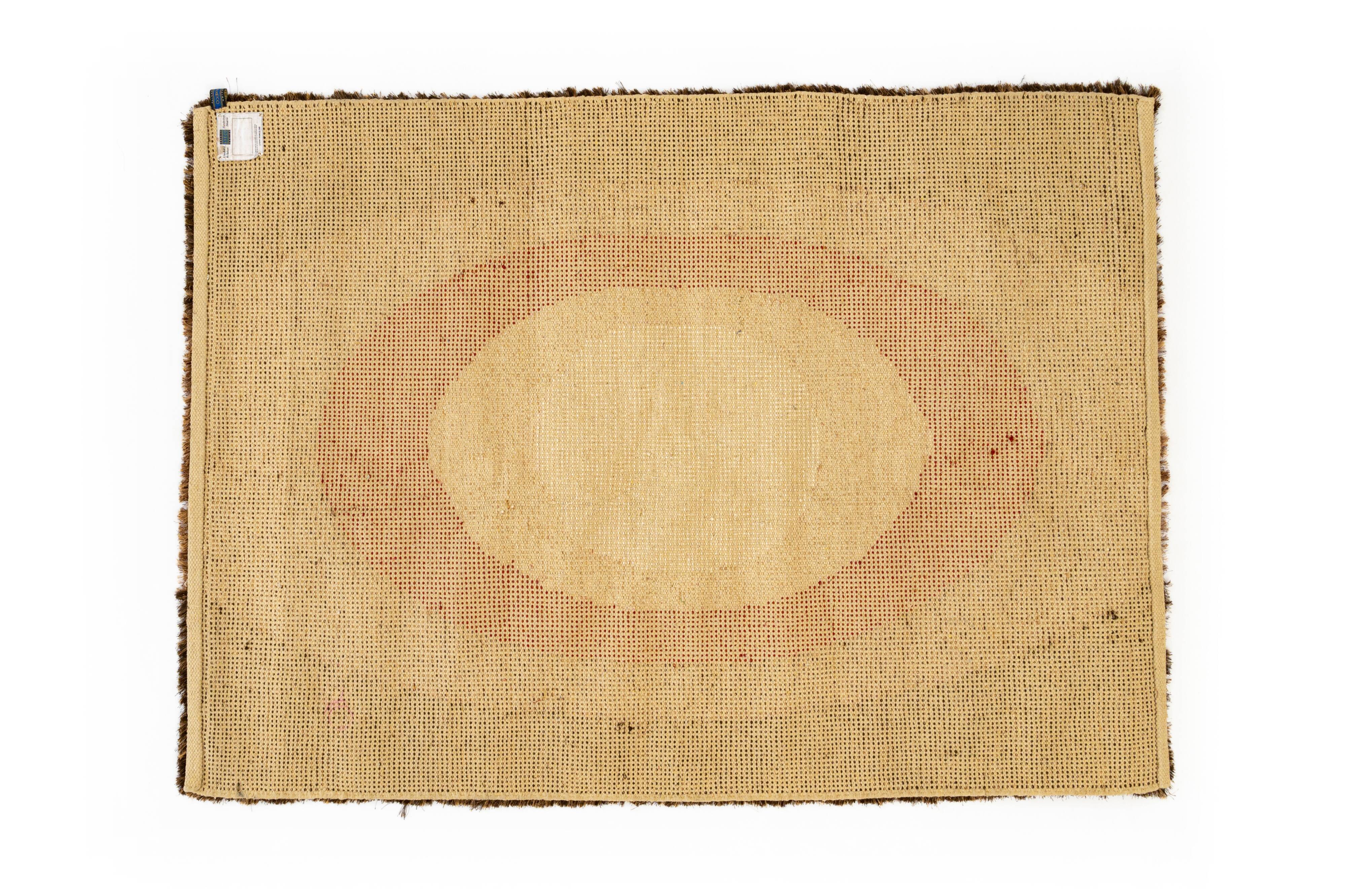 NOS Scandinavian design viscose rya rug by Axeco Svenska AB. 199 x 144 cm = 78 x 57 in