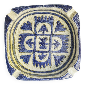 Ashtray / Italian ceramic pocket tray, glazed in Bitossi style.