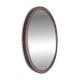 Vintage 1960s Italian-design walnut wall mirror