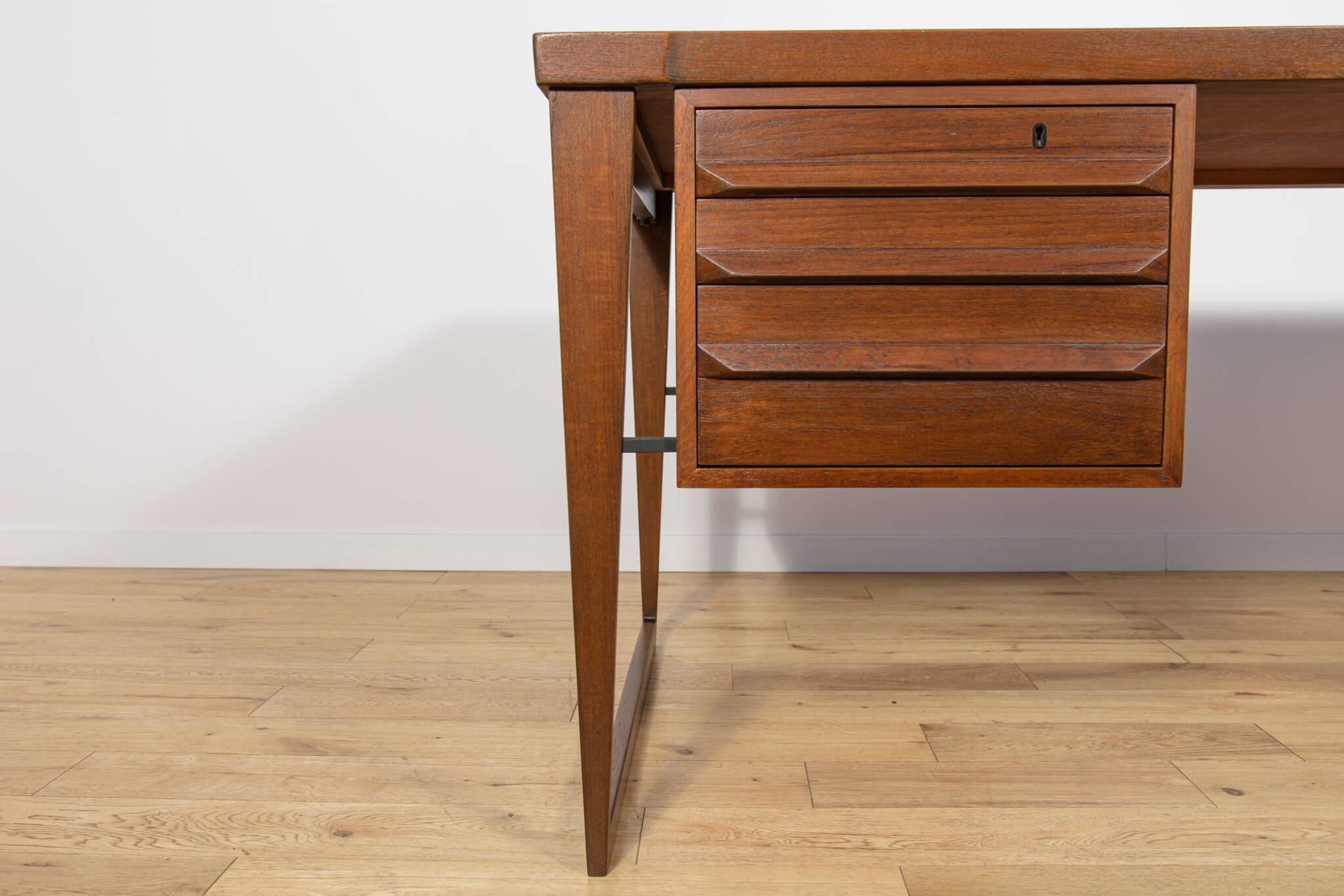 Model 70 desk in teak by Kai Kristiansen for Feldballes Møbelfabrik, Denmark, 1960s