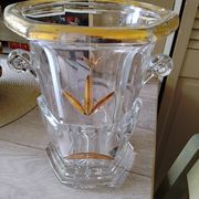 Seau à champagne en cristal artisanal de lorraine
