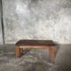 Petit banc en teck ancien rectangulaire quadripode d'Indonésie H20 L45