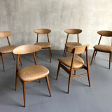 Series of 6 chairs, France 1960