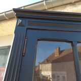 Parisian antique black patinated showcase