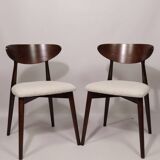 Ensemble de 4 chaises de salle à manger blanc cassé design scandinave