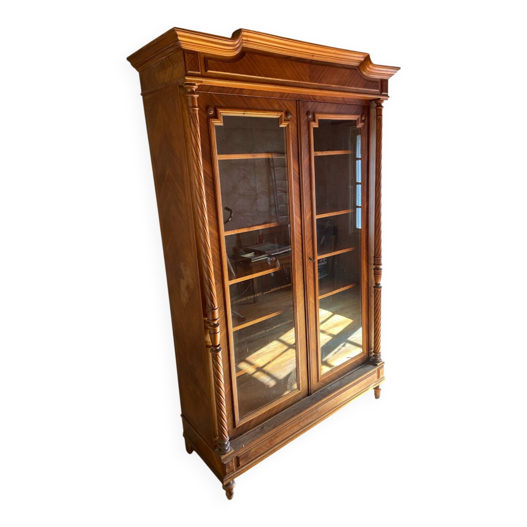 1960s glass-fronted bookcase