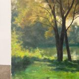 Bank of the Marne, oil on canvas signed Albert Mauguiere 1875-1968