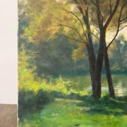Bank of the Marne, oil on canvas signed Albert Mauguiere 1875-1968