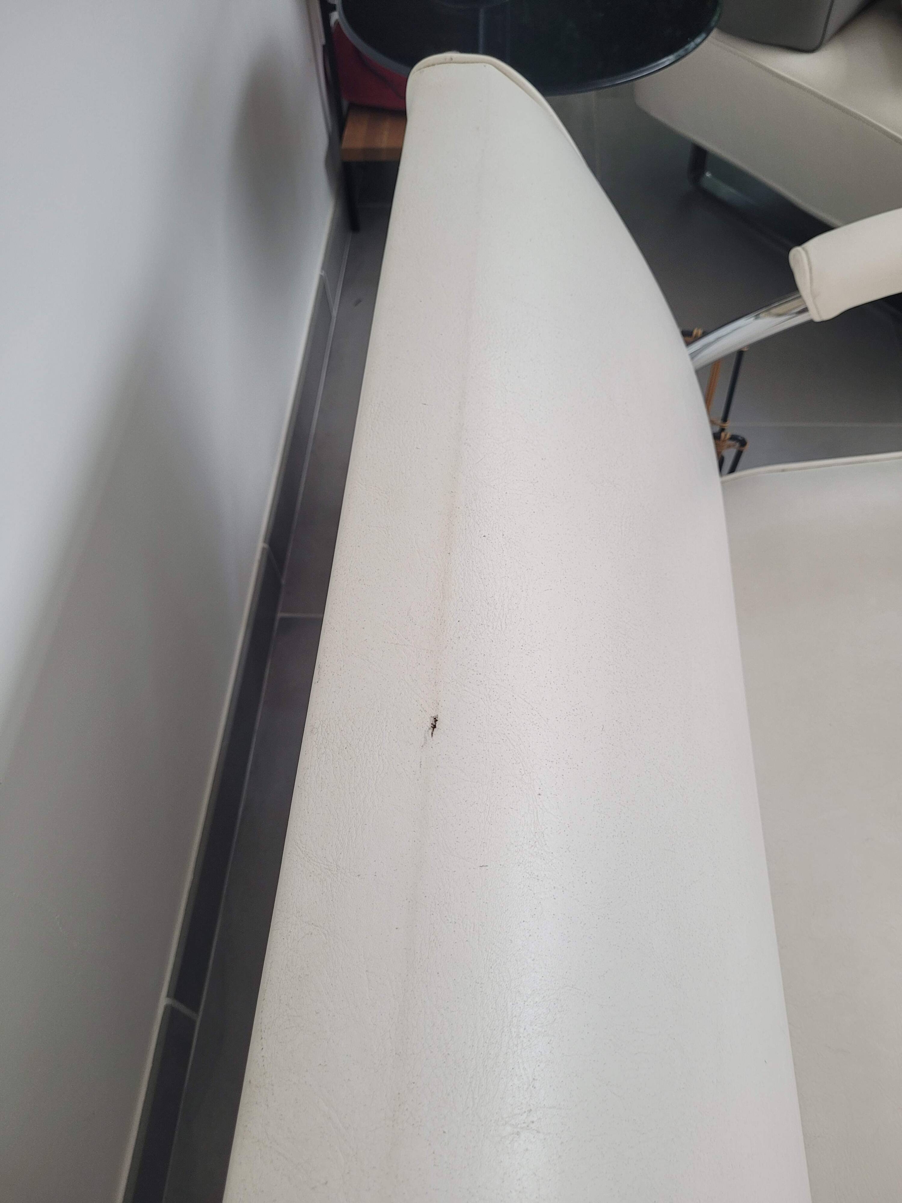 Sofa and armchair with chrome tubular structure modernist style