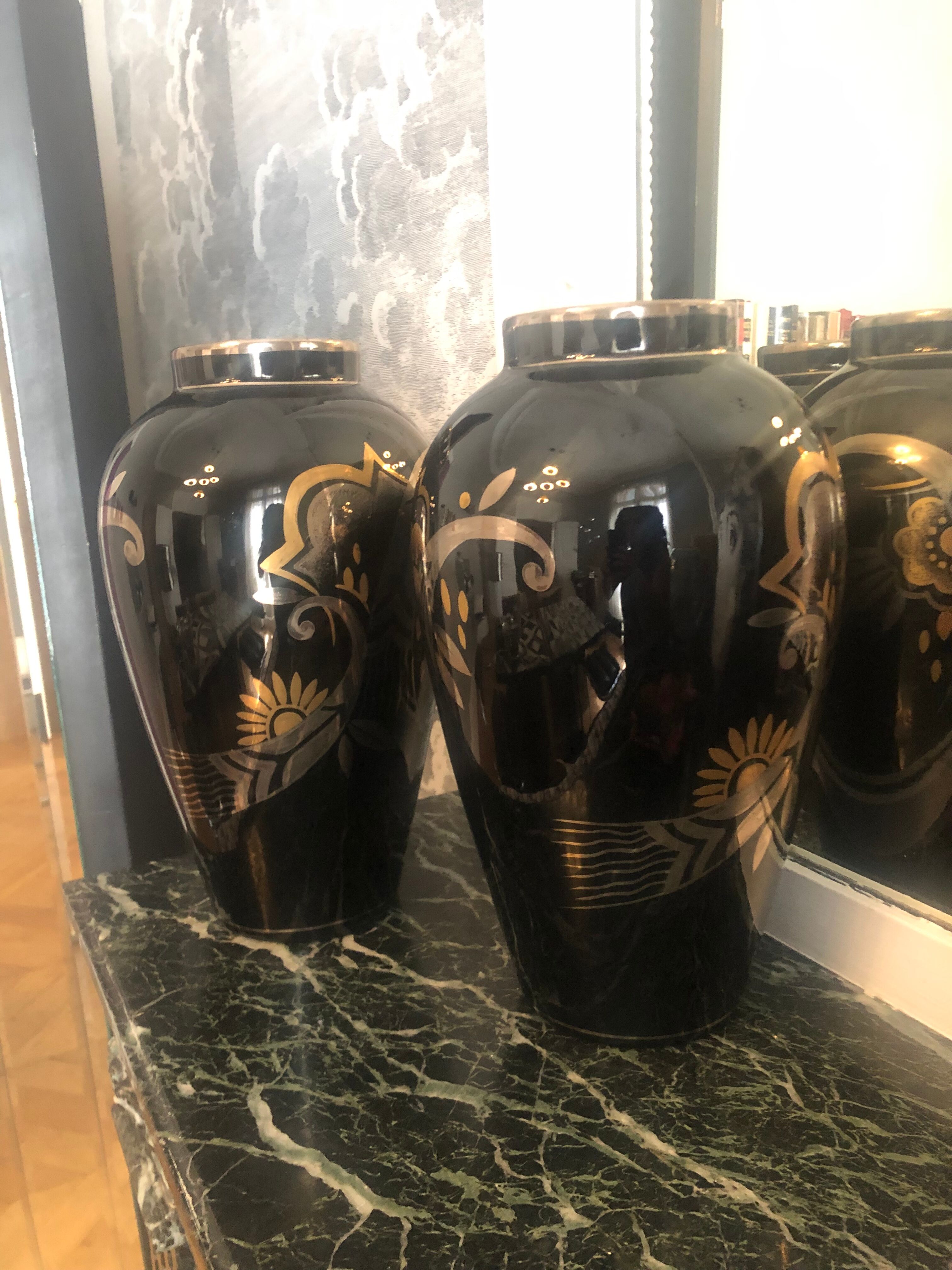 Pair of art deco vases