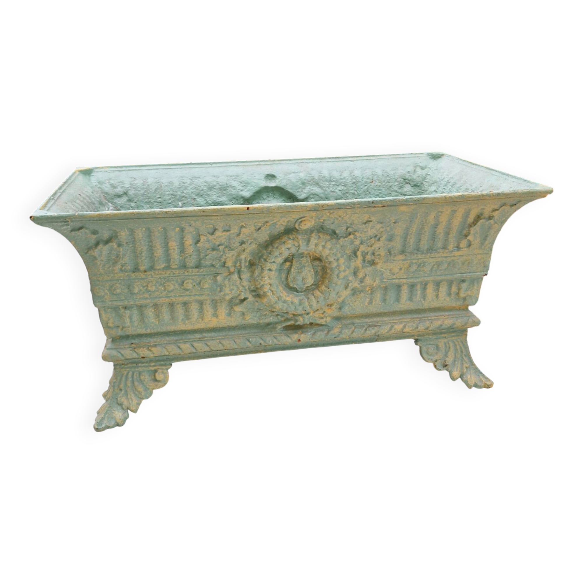 Old cast iron vase 1900, 19th-century Médicis style planter