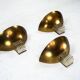 Set of three Italian Deco-style brass wall sconces, Italy 1970s