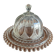 Vintage glass cheese dome with its plate, 1950s.