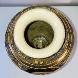 Baluster vases in polychrome earthenware, mid-20th century