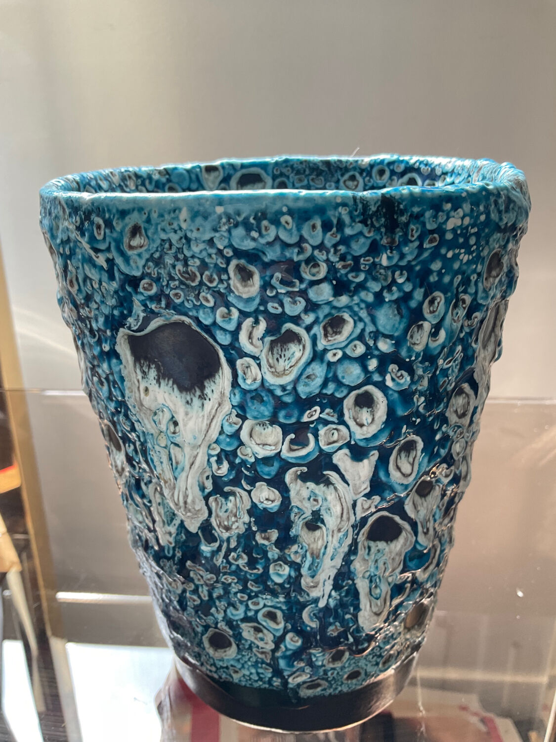 Vintage ceramic pot cache Fat Lava 60s