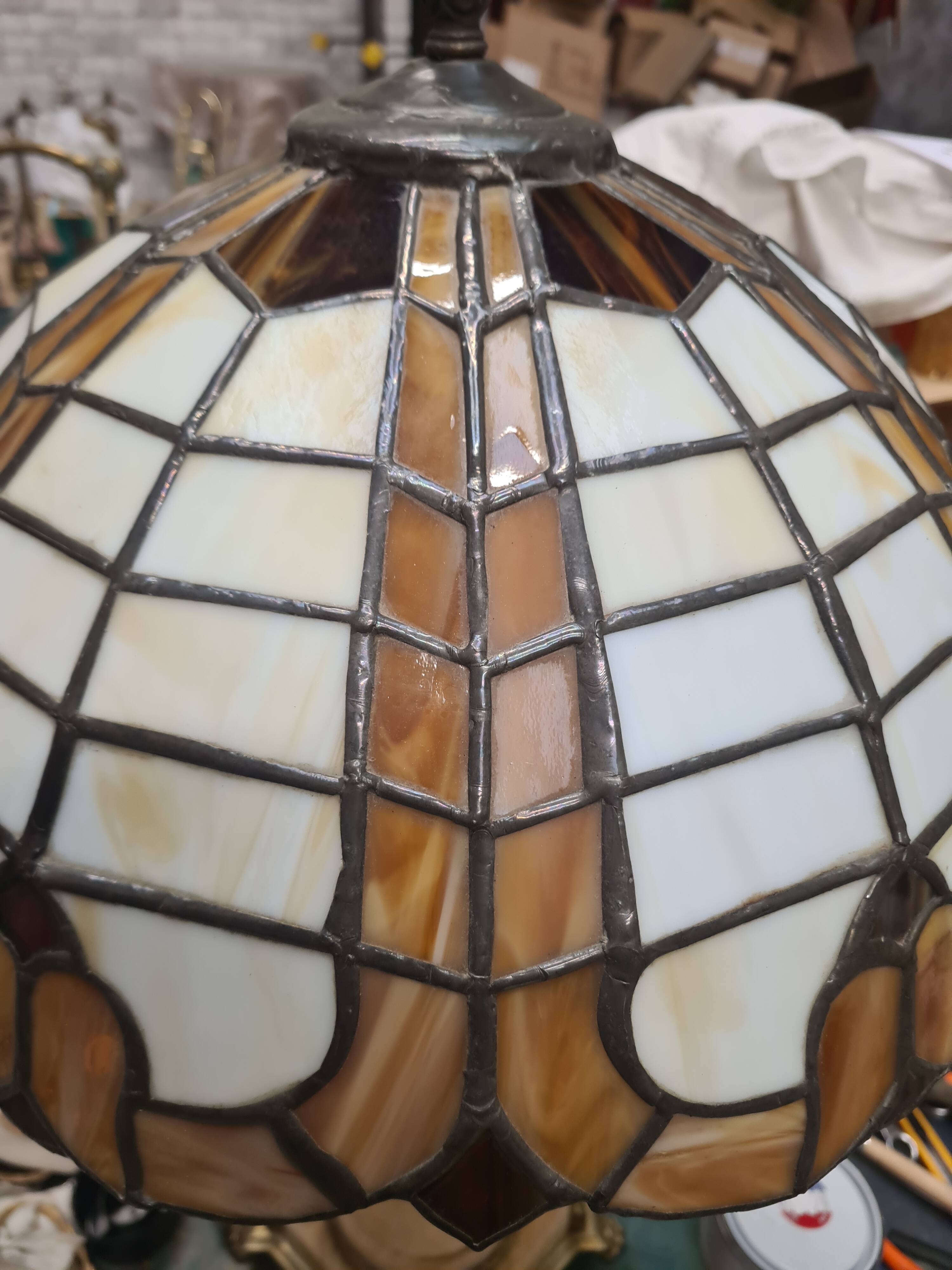 Empire lamp in bronze and marble, large size 70x43, 6kg, and a superb lampshade.