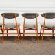 Lot of 5 scandinavian vintage chairs