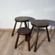 Farm stool in solid oak wood