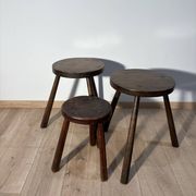 Farm stool in solid oak wood