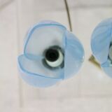 Pair of Blue Lamps edited by Rougier, France, circa 1970