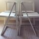 Series of 4 Italian folding chairs from the 70s