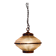 Suspension « Ellipse » en verre et laiton patiné.