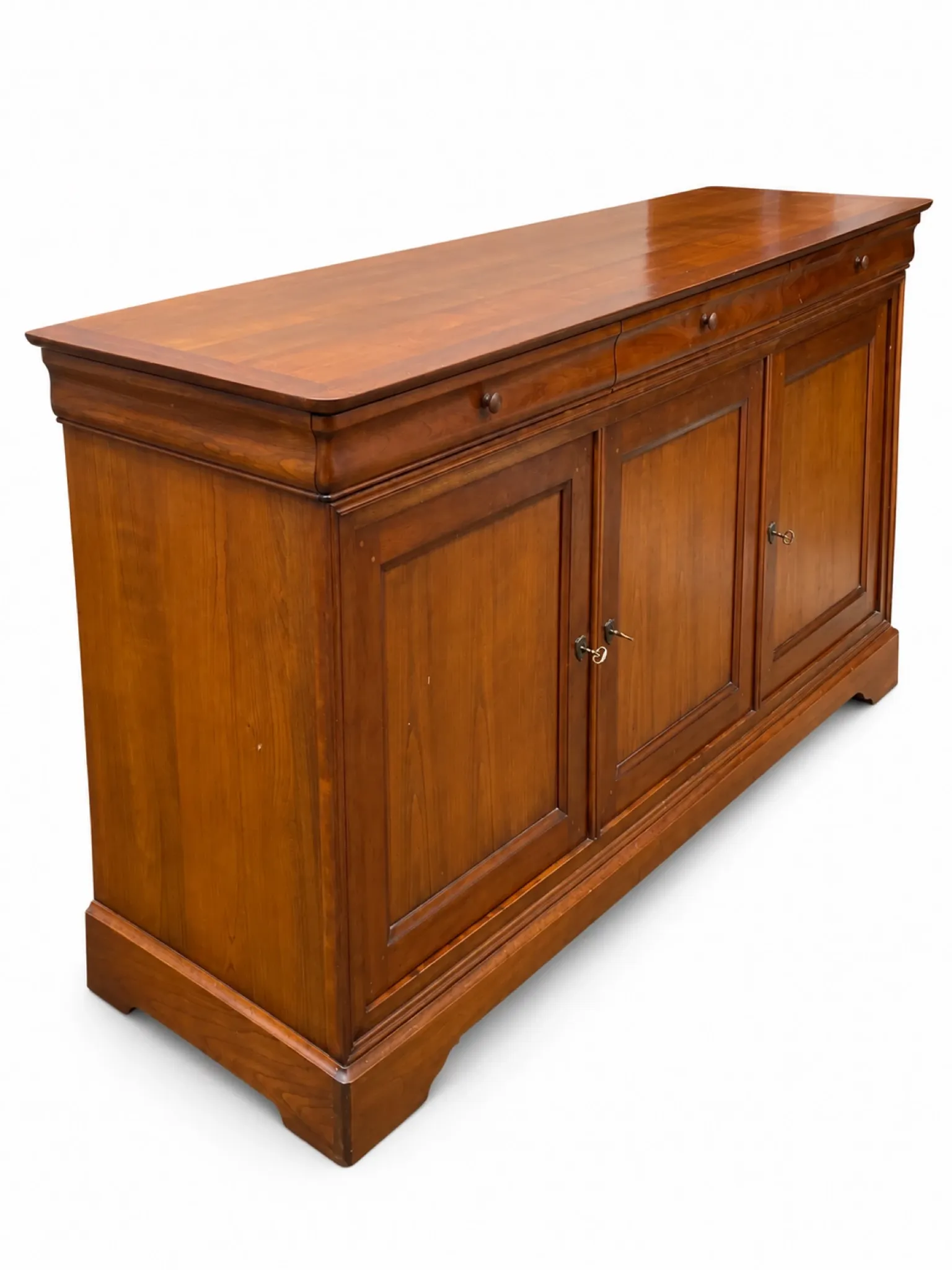 French buffet sideboard in solid fruitwood in Louis-Philippe style.