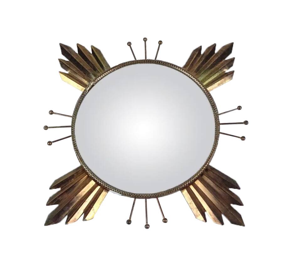 Large Sun Mirror • Witch's Eye • Brass/Metal • 1970
