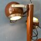 Brown vintage space age pendant lamp with three eyeball shades