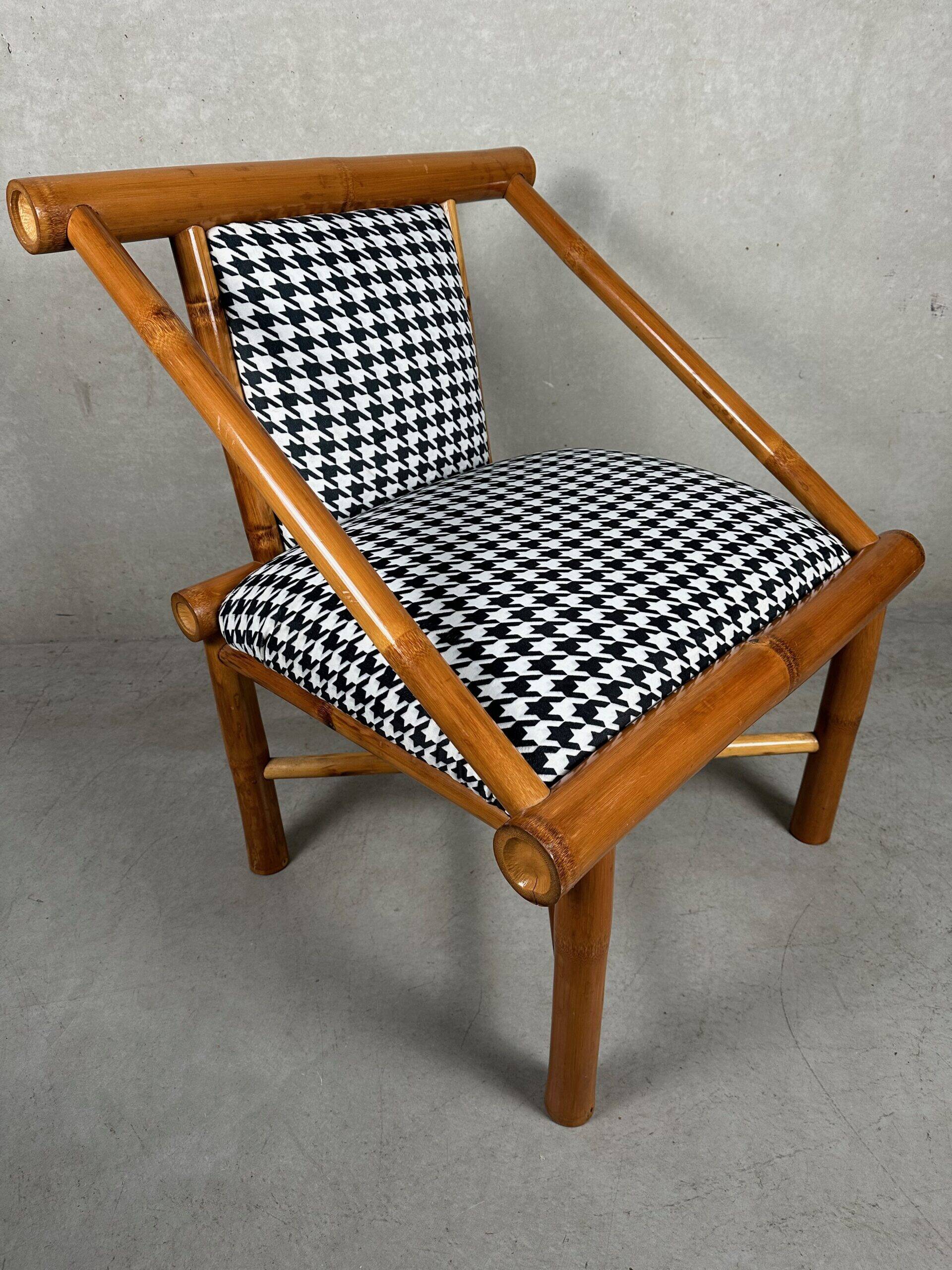 Fauteuil en bambou 'Pied De Poule'