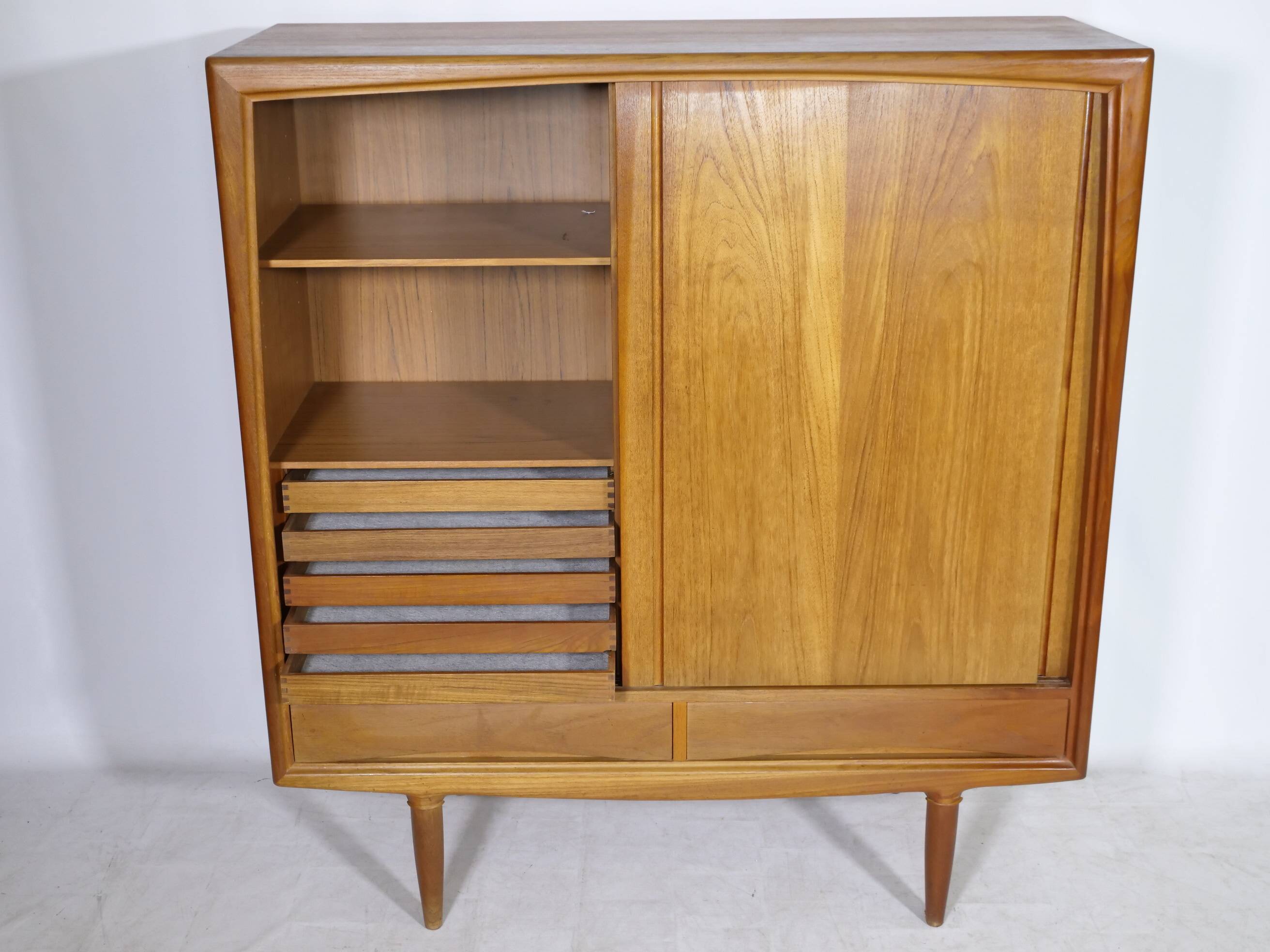 Mid Century Teak Highboard by Axel Christensen for Aco Møbler, 1960s