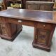 Art deco 4-door, 3-drawer, double-sided, 1930s flat desk