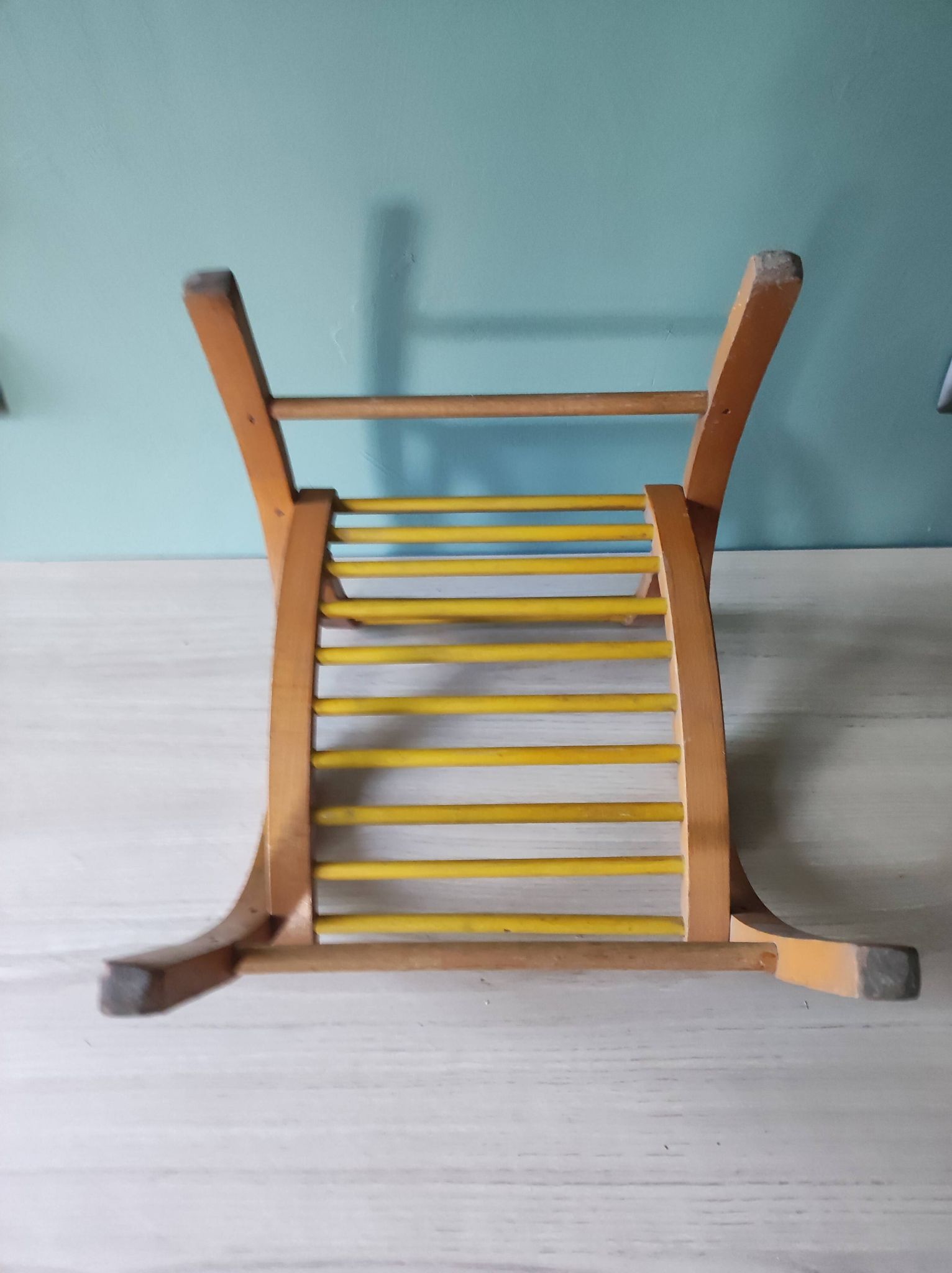 Armchair wood curved child Baumann vintage 50 60 style art décor