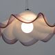 Mid-Century Modern Italian Murano Silver Leaf Glass Pendant Lamp, 1970s