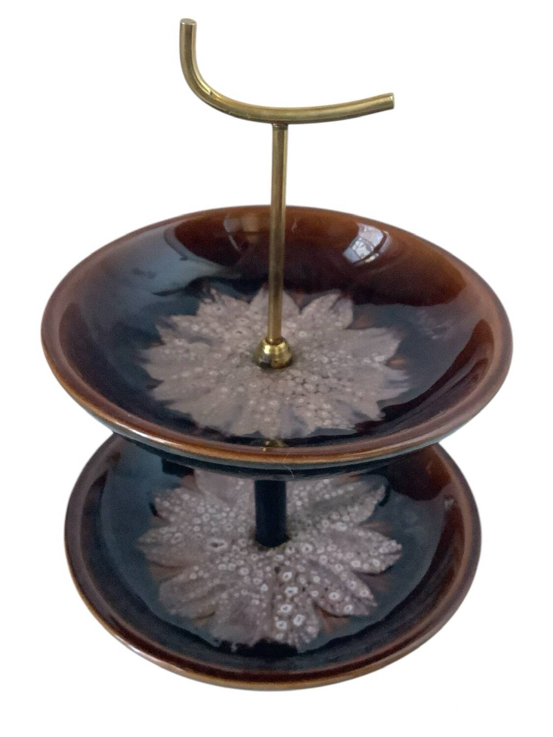 Earthenware and brass servant – vintage