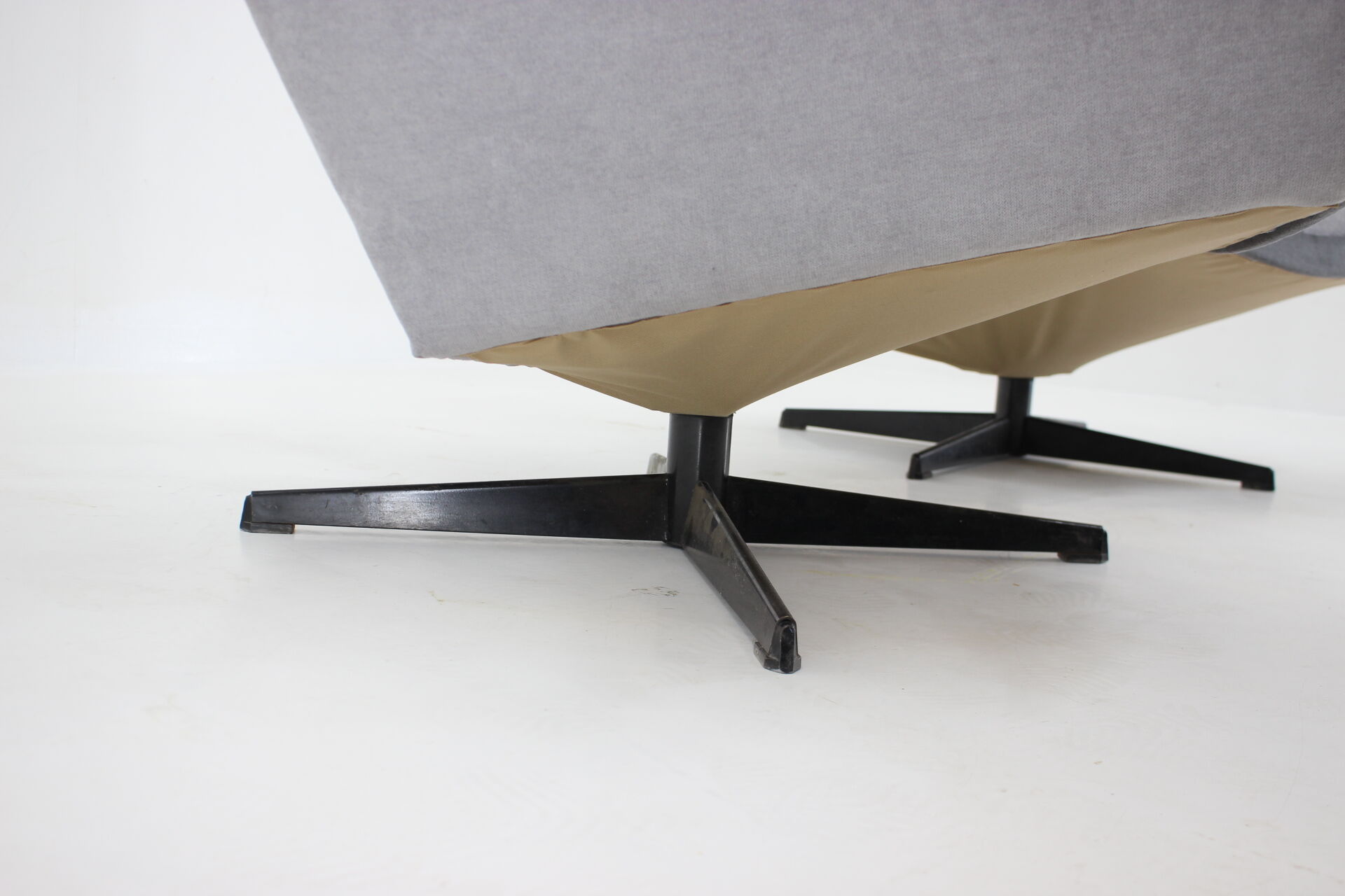 1970's Pair of Vintage Swivel Armchairs, Czechoslovakia