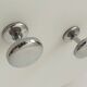 Pair of vintage chrome coat hooks from the 70s