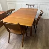 Square teak dining table 4-6 seats
